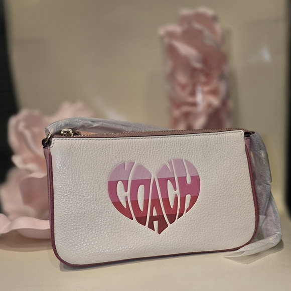 Coach Nolita 19S with Striped Heart Motif - Picture 1 of 7